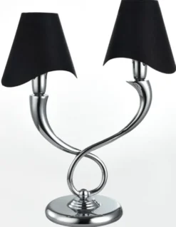 Casa Padrino Luxus Tischleuchte Silber 37 x 17 x H. 46 cm - Designer Hotel Möbel