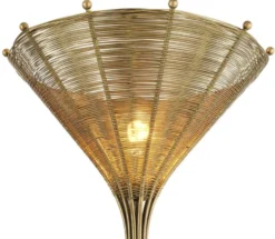Casa Padrino Luxus Tischleuchte Vintage Messingfarben Ø 41 x H. 83,5 cm - Wohnzimmerlampe