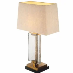 Casa Padrino Luxus Tischleuchte Vintage Messing / Schwarz H. 69 cm - Luxus Leuchten