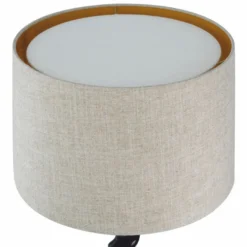 Casa Padrino Luxus Tischleuchte Schwarz / Beige H. 81 cm - Schreibtischleuchte