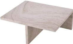 Casa Padrino Luxus Travertin Couchtisch Beige 70 x 60 x H. 28 cm - Naturstein Wohnzimmertisch - Wohnzimmer Möbel - Naturstein Möbel - Travertin Möbel - Luxus Möbel - Luxus Einrichtung