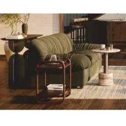 Casa Padrino Luxus Travertin Beistelltisch Grau Ø 50 x H. 60 cm - Travertin Möbel