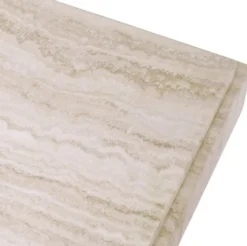 Casa Padrino Luxus Travertin Beistelltisch Beige 65 x 50,5 x H. 40,5 cm - Naturstein Beistelltisch - Wohnzimmer Möbel - Hotel Möbel - Travertin Möbel - Luxus Möbel - Luxus Einrichtung