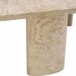 Casa Padrino Luxus Travertin Couchtisch Beige 101 cm - Travertin Wohnzimmer Möbel