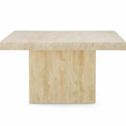 Casa Padrino Luxus Travertin Couchtisch Beige 65,5 cm - Travertin Wohnzimmer Möbel