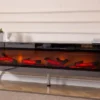 Casa Padrino Luxus TV Schrank mit LED Elektrokamin und Fernbedienung Silber 180 cm