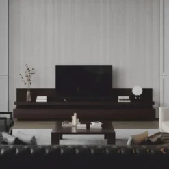 Casa Padrino Luxus TV Schrank mit 4 Schubladen Dunkelbraun 400 cm - Wohnzimmer & Hotel Möbel