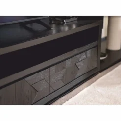 Casa Padrino Luxus TV Schrank mit 3 Schubladen Schwarz 226 cm - Wohnzimmer & Hotel Möbel