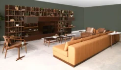 Casa Padrino Luxus TV Schrank Dunkelbraun / Braun / Messing 576 x 60 x H. 224 cm - Riesiger Massivholz Wohnzimmer Schrank - Wohnzimmer Möbel - Hotel Möbel - Luxus Möbel