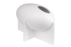 Casa Padrino Luxus Vase Antikweiß 30 x 18 x H. 21 cm - Breite Steingut Vase der OVO Serie mit Old White Glasur - Luxus Deko Accessoires