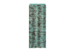 Casa Padrino Luxus Vase Blau 21 x 21 x H. 53 cm - Schlanke hohe Steingut Vase im Rustic Blue Finish - Luxus Deko Accessoires