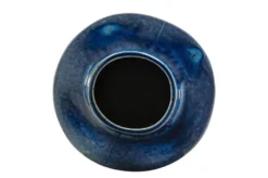 Casa Padrino Luxus Vase Blau Ø 23,5 x H. 41,5 cm - Hohe runde Vase aus feinem Porzellan in kräftigem Blau - Luxus Deko Accessoires