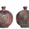 Casa Padrino Luxus Vase Kupferfarben 21 x 13 x H. 24 cm - Raku Vase aus Steingut mit matter Kupferglasur - Luxus Deko Accessoires