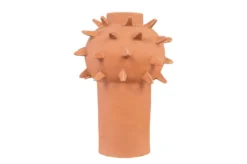 Casa Padrino Luxus Vase Naturfarben Ø 37 x H. 46 cm - Große bauchige Vase Herrison aus Terrakotta - Luxus Deko Accessoires