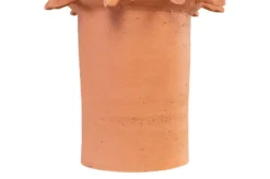 Casa Padrino Luxus Vase Naturfarben Ø 37 x H. 46 cm - Große bauchige Vase Herrison aus Terrakotta - Luxus Deko Accessoires