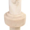 Casa Padrino Luxus Vasen 3er Set Ø 13 x H. 20 / 25 / 31 cm - Drei Vasen aus hochwertigem mattem Onyx - Luxus Deko Accessoires