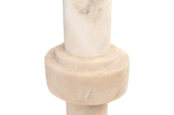 Casa Padrino Luxus Vasen 3er Set Ø 13 x H. 20 / 25 / 31 cm - Drei Vasen aus hochwertigem mattem Onyx - Luxus Deko Accessoires