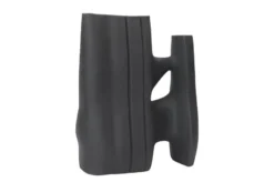 Casa Padrino Luxus Vase Schwarz 32 x 15 x H. 41 cm - Keramik Vase der Linked Serie mit strukturierter Oberfläche - Luxus Deko Accessoires