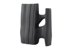 Casa Padrino Luxus Vase Schwarz 32 x 15 x H. 41 cm - Keramik Vase der Linked Serie mit strukturierter Oberfläche - Luxus Deko Accessoires