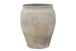 Casa Padrino Luxus Vase Terrakottafarben 48 x 48 x H. 61 cm - Große Bodenvase aus Terrakotta im Stil alter Tongefäße - Luxus Deko Accessoires