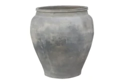 Casa Padrino Luxus Vase Terrakottafarben 53 x 53 x H. 62 cm - Große Bodenvase aus Terrakotta im Stil alter Tongefäße - Luxus Deko Accessoires