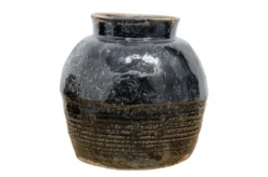Casa Padrino Luxus Vase Ø 24-33 x H. 24-29 cm - Bauchige Keramik Vase im Antik-Look - Luxus Deko Accessoires