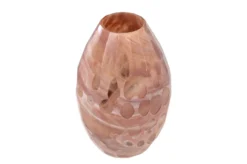 Casa Padrino Luxus Vase Ø 24 x H. 38,5 cm - Elegante Deko Vase aus massivem Farbglas in marmorierten Lavendeltönen - Luxus Deko Accessoires