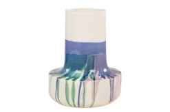 Casa Padrino Luxus Vase Ø 37,5 x H. 47,5 cm - Große Steingut Vase im frei gestalteten Freestyle Finish - Luxus Deko Accessoires