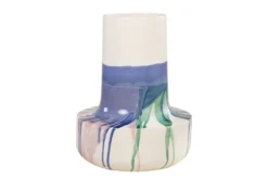 Casa Padrino Luxus Vase Ø 37,5 x H. 47,5 cm - Große Steingut Vase im frei gestalteten Freestyle Finish - Luxus Deko Accessoires