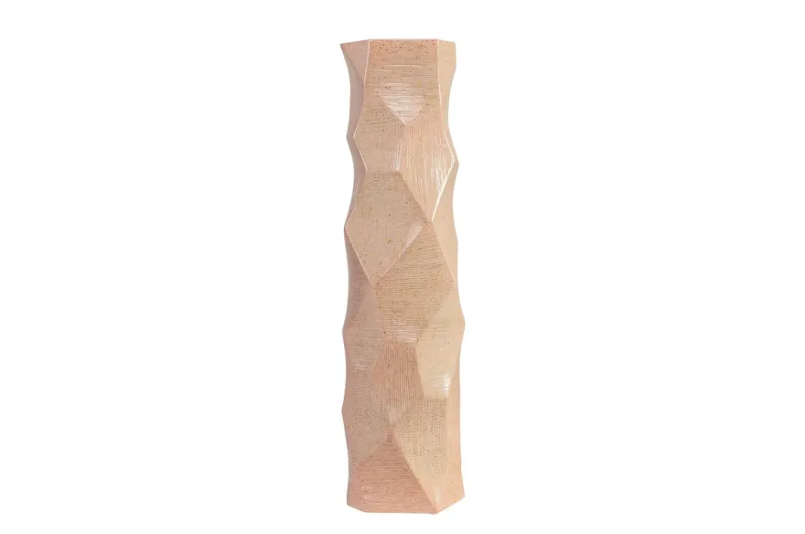 Casa Padrino Luxus Vase Ø 14 x H. 55 cm - Hohe schlanke Vase Abstract aus Steingut mit Dekor in Pastelltönen - Luxus Deko Accessoires