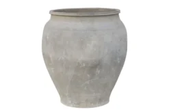 Casa Padrino Luxus Vase 54 x 54 x H. 62 cm - Große Terrakotta Vase im rustikalen Antik-Look - Luxus Deko Accessoires