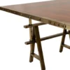 Casa Padrino Luxus Vintage Industrie Stil Esstisch Braun / Messing 226,5 x 111 x H. 75,5 cm - Rechteckiger Esszimmertisch mit Massivholz Tischplatte - Luxus Vintage Industrie Stil Esszimmer Möbel
