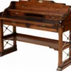 Casa Padrino Luxus Vintage Stil Sekretär Braun 130 x 48 x H. 103,5 cm - Massivholz Schreibtisch - Massivholz Bürotisch - Vintage Stil Büro Möbel - Luxus Büro Möbel - Massivholz Büro Möbel