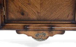 Casa Padrino Luxus Vintage Stil Sideboard Braun 180 x 50 x H. 90 cm - Massivholz Schrank mit 3 Schubladen und 3 Türen - Massivholz Möbel - Vintage Stil Möbel - Luxus Möbel