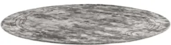 Casa Padrino Luxus Viskose Teppich Grau Ø 280 cm - Handgewebter runder Wohnzimmer Teppich - Luxus Qualität