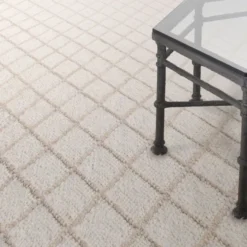 Casa Padrino Luxus Viskose & Woll Teppich Elfenbeinfarben 300 x 400 cm - Handgewebter Wohnzimmer & Hotel Teppich - Wohnzimmer Deko Accessoires - Luxus Qualität