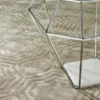 Casa Padrino Luxus Viskose Wohnzimmerteppich Sandfarben - Verschiedene Größen - Handgewebter Luxus Teppich
