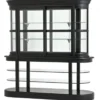 Casa Padrino Luxus Vitrinenschrank Birmingham im Barockstil Schwarz Massivholz 200 x 70 x 203 cm