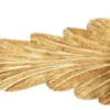 Casa Padrino Luxus Vorhanghalter Gold 33 x 16 x H. 14 cm - Eleganter Messing Gardienenhalter in Blattform - Deko Accessoires