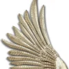 Casa Padrino Luxus Wanddeko Engelsflügel Gold 41,3 x 5,7 x H. 102,9 cm - Dekorative Metall Flügel - Deko Accessoires