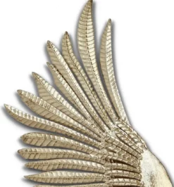 Casa Padrino Luxus Wanddeko Engelsflügel Gold 41,3 x 5,7 x H. 102,9 cm - Dekorative Metall Flügel - Deko Accessoires