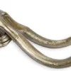 Casa Padrino Luxus Wanddeko Mammut Geweih Silber 92,3 x 39,5 x H. 39,5 cm - Aluminium Deko Geweih - Wohnzimmer Wanddeko - Aluminium Wanddeko