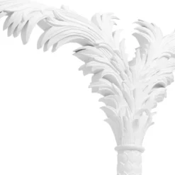Casa Padrino Luxus Wanddeko Palme Mattweiß 260 x H. 260 cm - Kunstharz Palme - Luxus Deko Accessoires