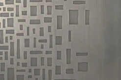 Casa Padrino Luxus Wanddekoration Silber 103,5 x 12,5 x H. 101,5 cm - Zweiteiliges Wandrelief Edge aus Stahl mit geätztem Antik-Nickel Finish - Luxus Deko Accessoires