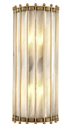 Casa Padrino Luxus Wandlampe Antik Messing 22 x 11 x H. 54 cm - Hotel Restaurant Kollektion