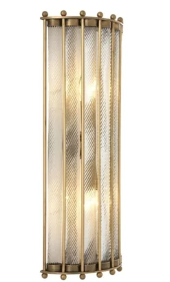 Casa Padrino Luxus Wandlampe Antik Messing 22 x 11 x H. 54 cm - Hotel Restaurant Kollektion