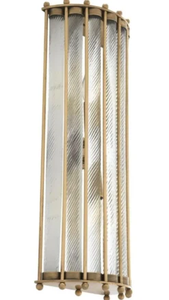 Casa Padrino Luxus Wandlampe Antik Messing 22 x 11 x H. 54 cm - Hotel Restaurant Kollektion