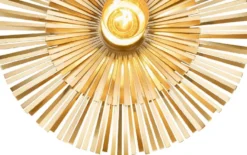 Casa Padrino Luxus Wandleuchte Ø 36 cm - Runde Messing Wandlampe - Hotel & Restaurant Wandleuchte - Luxus Kollektion