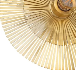 Casa Padrino Luxus Wandleuchte Ø 36 cm - Runde Messing Wandlampe - Hotel & Restaurant Wandleuchte - Luxus Kollektion