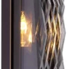 Casa Padrino Luxus Wandleuchte Bronzefarben / Grau 24 x 9 x H. 24 cm - Elegante Metall Wandlampe mit Glas Lampenschirm - Luxus Leuchten